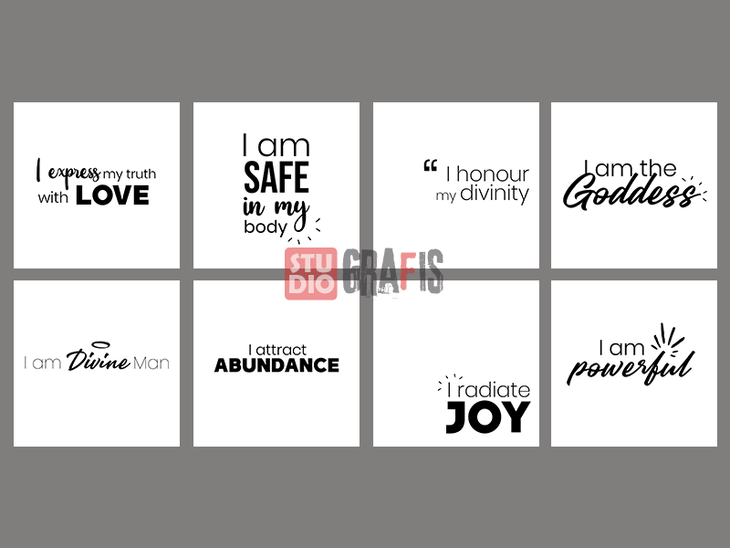 48 Desain Tipografi Motivation Quotes PSD & Vector