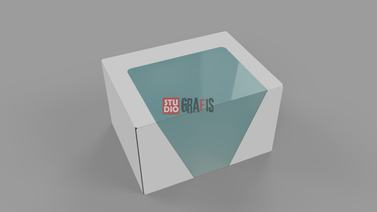 Packaging Box Template - EVC11908 Display Type Box Glued Ends