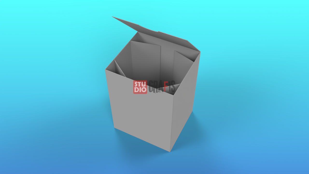 Packaging Box Template - Box Insert with Buffers - EVC71043