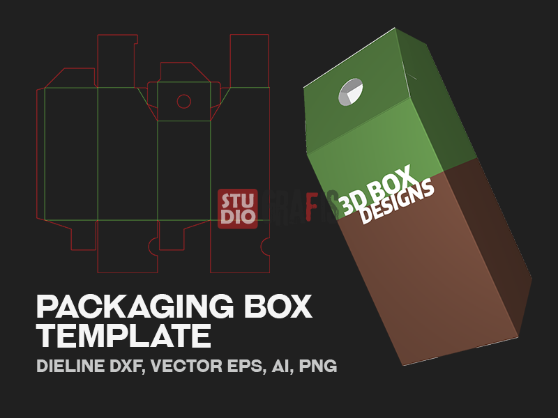 Full Closure Embedded Screw Cap Packaging Box Template A10.10.02.04.52
