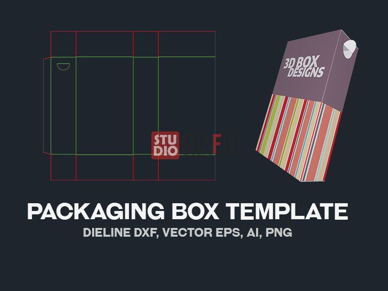 Full Closure - Push-Through Pour-Out Packaging Box Template A10.10.02.02.42